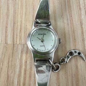 Rumours silver tone bracelet moon charm watch NEW BATTERY